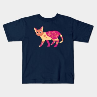 Flowered Cat Kids T-Shirt